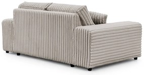 Canapea gri deschis cu tapițerie din catifea reiată 178 cm Justin – Ropez