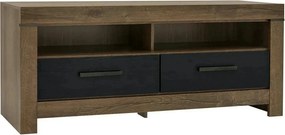 Comoda TV BALIN, stejar/negru, PAL, 140x45x61 cm