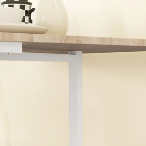 HOMCOM Masă de Dining Pliabilă pentru 4-6 Persoane cu Roți și Aripi Rabatabile Masă Rabatabilă pentru Bucătărie Sufragerie 120x80x73 cm Stejar | Aosom Romania