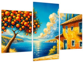 Tablou - Casă cu portocale II. (90x60 cm)