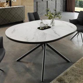 Masa ovala extensibila, Ceramica Alba, MIKADO 120-160cm A-46503 VC