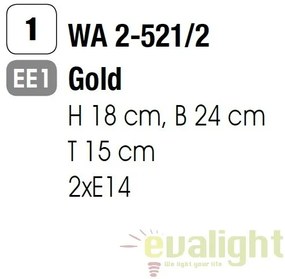 Aplica perete stil clasic Marie Claire 2 WA 2-521/2 gold OR
