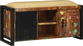 vidaXL Bancă de Cabinet Multicolour Lemn masiv recuperat