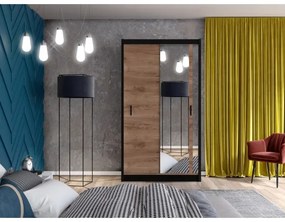 Dulap cu oglindă SABRINA 120x215 cm, stejar craft