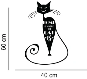 Sticker perete Home is where the cat is