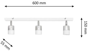 Spot LED TUBSSON 3xGU10/4,8W/230V alb/crom lucios