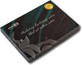 Lenjerie de pat din satin Luxury Collection, roşu /negru, 140 x 200 cm, 70 x 90 cm