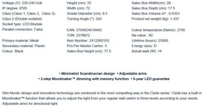 Lustra LED cu 4 spoturi, design modern, 3-Step MOODMAKER, Clyde 4 negru
