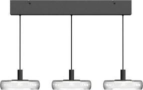 Lustra cu 3 pendule LED Float sticla transparenta