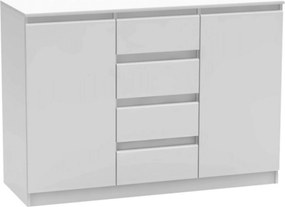 Comoda HANY NEW 010, alb, DTD laminat, 134x49x95 cm