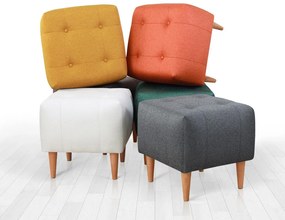 Taburet tapițat Tomp - Cream