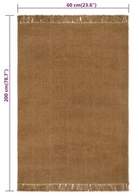 Covor traversa cu ciucuri, 60x200 cm, iuta 60 x 200 cm