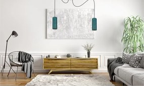 Lustră pe cablu AVALO 2xE27/60W/230V turcoaz/auriu