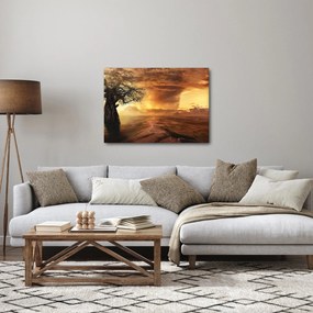 Tablou cu norii portocalii (70x50 cm)