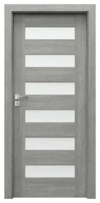 Usa Interior din MDF Porta Concept Model C.6 (Culoare: Gri, Toc: Reglabil 30 cm, Maner: Patrat argintiu crom, Dimensiune: 70 cm)