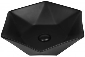 Lavoar pe blat, Fluminia, Black Diamond, 49 x 49 cm, negru