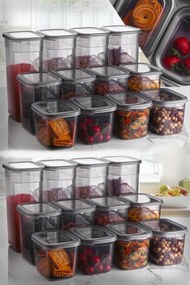 Set cutii de depozitare (24 de piese), Hermia, Culoare: Antracit