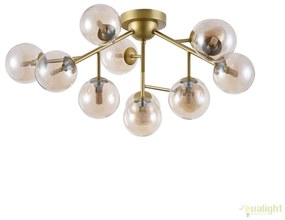 Lustra deosebita cu 12 de surse de lumina Dallas, auriu mat/ chihlimbar MYMOD545PL-12G