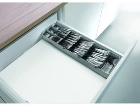 Organizator de tacâmuri gri din plastic 15 x 49 cm – Metaltex