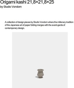 Ghiveci plante design decorativ modern exterior/interior ORIGAMI KASHI 21,8×21,8×25cm