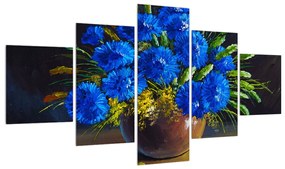 Tablou cu flori alabstre în vază (125x70 cm), în 40 de alte dimensiuni noi