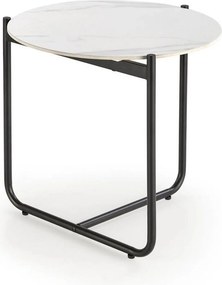 Masuta ACUNA S, alb/negru, ceramica/metal, 50x50x50 cm