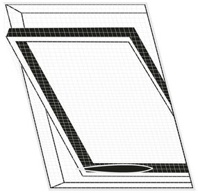 Plasă de insecte Orion, pentru geam de mansardă, negru, 120 x 140 cm