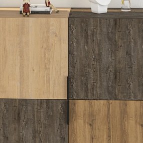 Dulap maro/în culoare naturală cu aspect de lemn de stejar 100x130 cm Titan – Marckeric