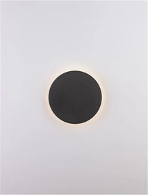 Aplica LED de perete design ambiental CYRCLE 22cm negru