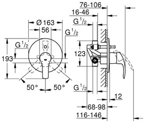 GROHE 33305002 - Baterie pentru cadă DN 15, crom lucios