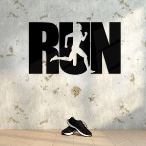 DUBLEZ | Cadou pentru alergător - Inscripție din lemn RUN