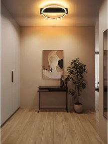 Globo 48050DS - Plafonieră LED FLETCHER LED/15W/230V 41,4x38 cm neagră