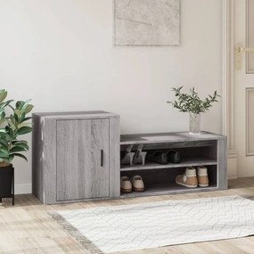 vidaXL Pantofar, gri sonoma, 130x35x54 cm, lemn compozit
