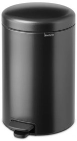 Cos de gunoi cu pedala Brabantia NewIcon 1008846, 20 L, Inchidere lina, Baza antiderapanta, Gri inchis