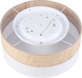 Plafonieră SIRJA DOUBLE BOHO, 2xE14/15W/230V, Ø 35 cm, bej/alb