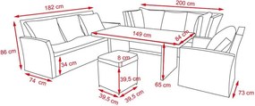 Set luxos mobilier de grădină din ratan Avenberg FIRENZE