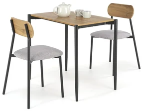 Set masă scaune Nandy (natural + negru) (pentru 2 persoane). 1092410