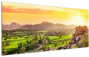 Tablou cu valea Hampi în India (120x50 cm), în 40 de alte dimensiuni noi