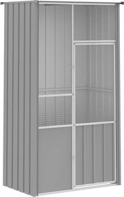 vidaXL Colivie pentru păsări gri 115x78x200 cm oțel galvanizat