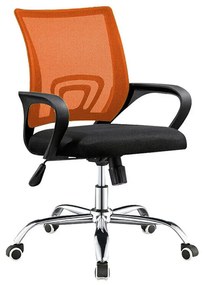 Scaun de birou rotativ cu cotiere-portocaliu