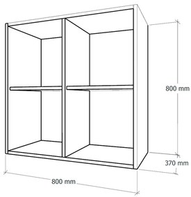 Boxie dulap de perete deschis 80x80x37 cm stejar sonoma