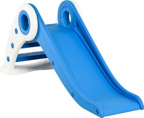 HOMCOM Toboggan Copil Pliabil 3 pana la 6 Ani Utilizare interior exterior dim. 120L x 50l x 56H cm HDPE Albastru | Aosom Romania