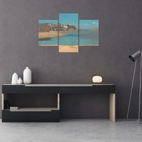 Tablou - Odilon Redon, Village by the Sea in Brittany, reproducere (90x60 cm)