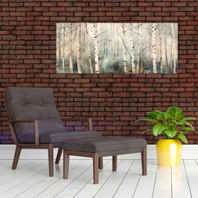 Tablou - Desenarea unui model de pădure (120x50 cm)