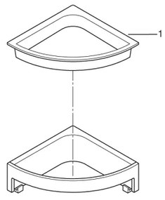 GROHE 41106DC0 - Poliță de colț pentru duș START CUBE, 200 x 200 x 60 mm, inox