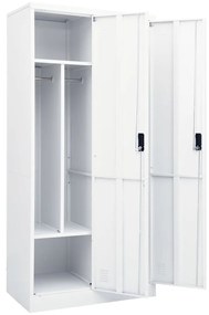 Sifonier, alb, 80x50x180 cm, otel Alb, 1