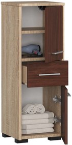 Dulap de baie Farid TYP6 (Stejar sonoma + wenge). 1069534