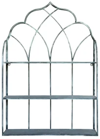 Etajera de perete din metal, cu 3 sertare, aspect vintage