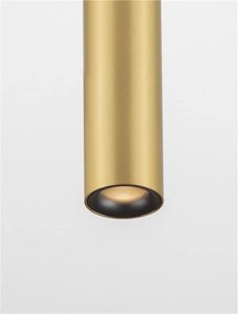 Spot aplicat LED design tehnic LUISA auriu mat, H-15cm