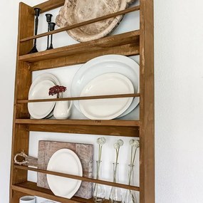 Raft de perete pentru bucatarie Terek din lemn,100 cm